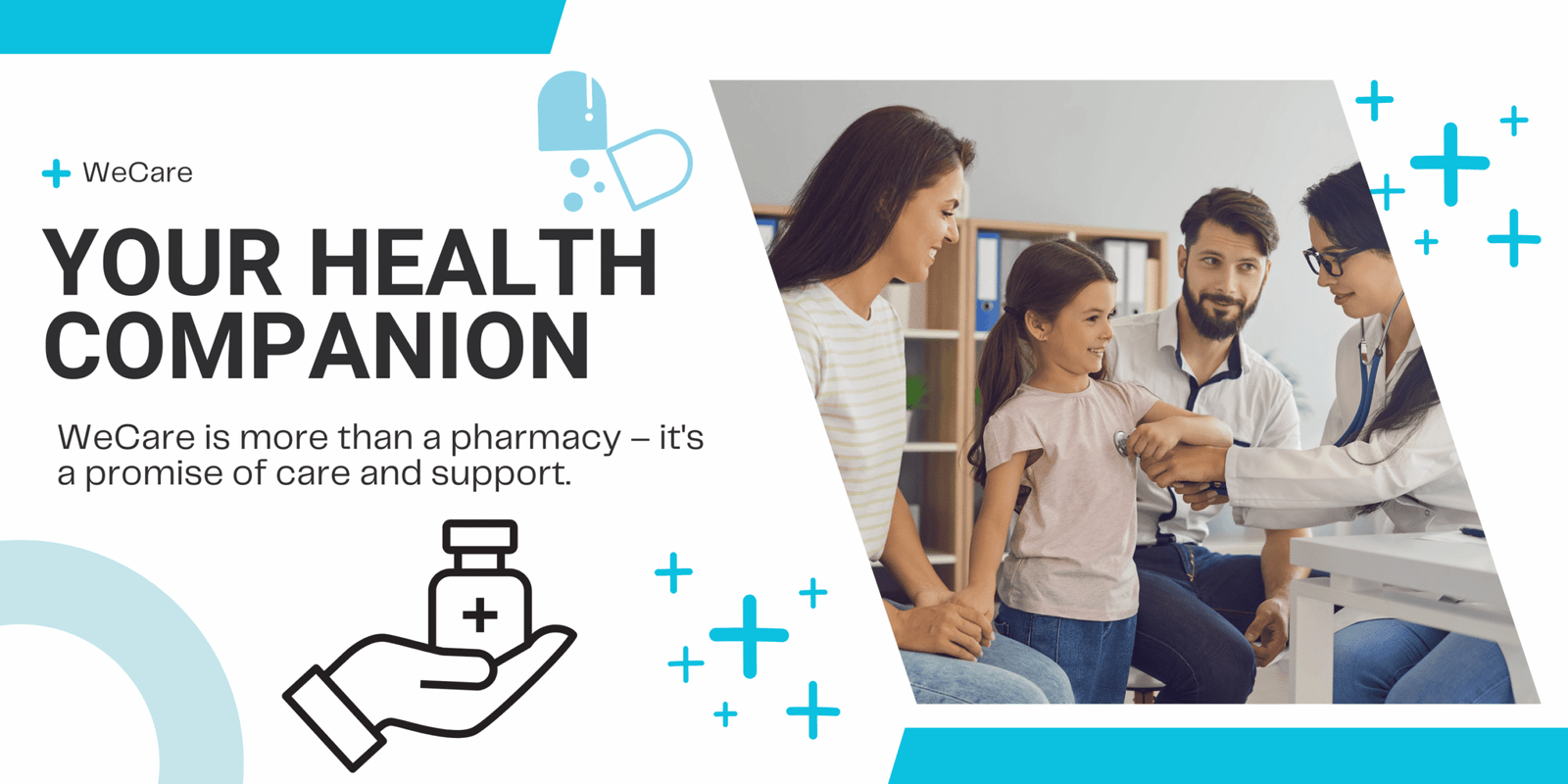 Blue and White Simple Health Medical Banner Landscape (1)