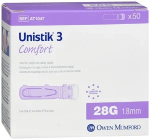 Unistik 3 Gentle 28G Safety Lancets – Pack of 50