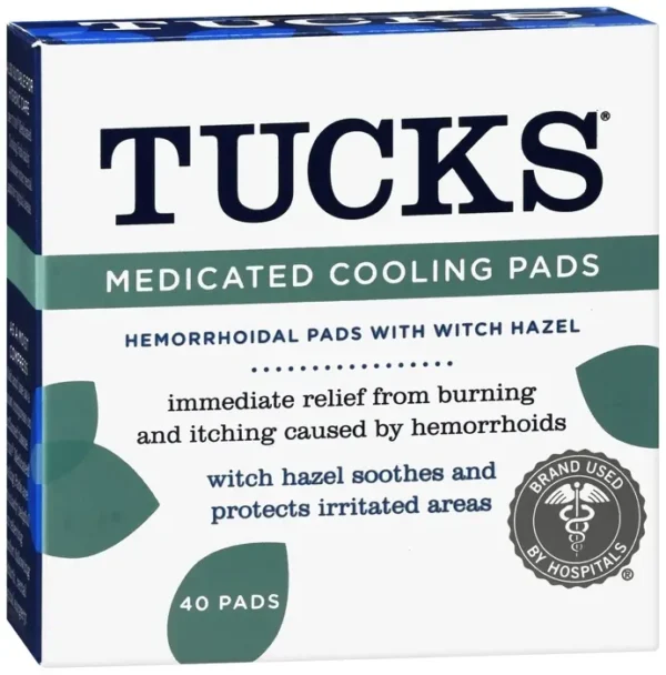 Tucks Witch Hazel Cooling Hemorrhoidal Pads – 40 Count