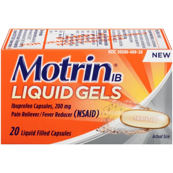 Fast Relief Ibuprofen Liquid Gel Capsules 200mg – 20 Softgels