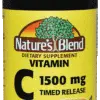 Nature’s Blend Vitamin C 1500mg Timed Release Tablets – 50 Count