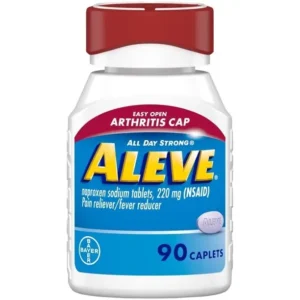 Aleve Pain & Fever Relief Tablets with Easy Open Cap – 90 Count