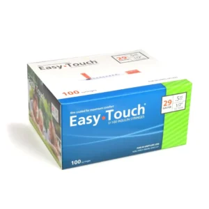 EasyTouch 29G Insulin Syringes 0.5cc with 1/2" Needle – Pack of 100