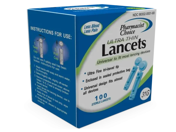 Ultra Thin 31G Twist Lancets – 100 Count | Pharmacist’s Choice