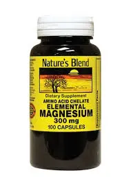 Nature's Blend Magnesium 300mg Dietary Supplement – 100 Tablets