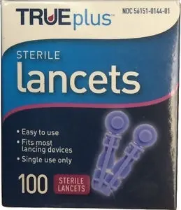 TRUEplus 33G Sterile Lancets – Pack of 100